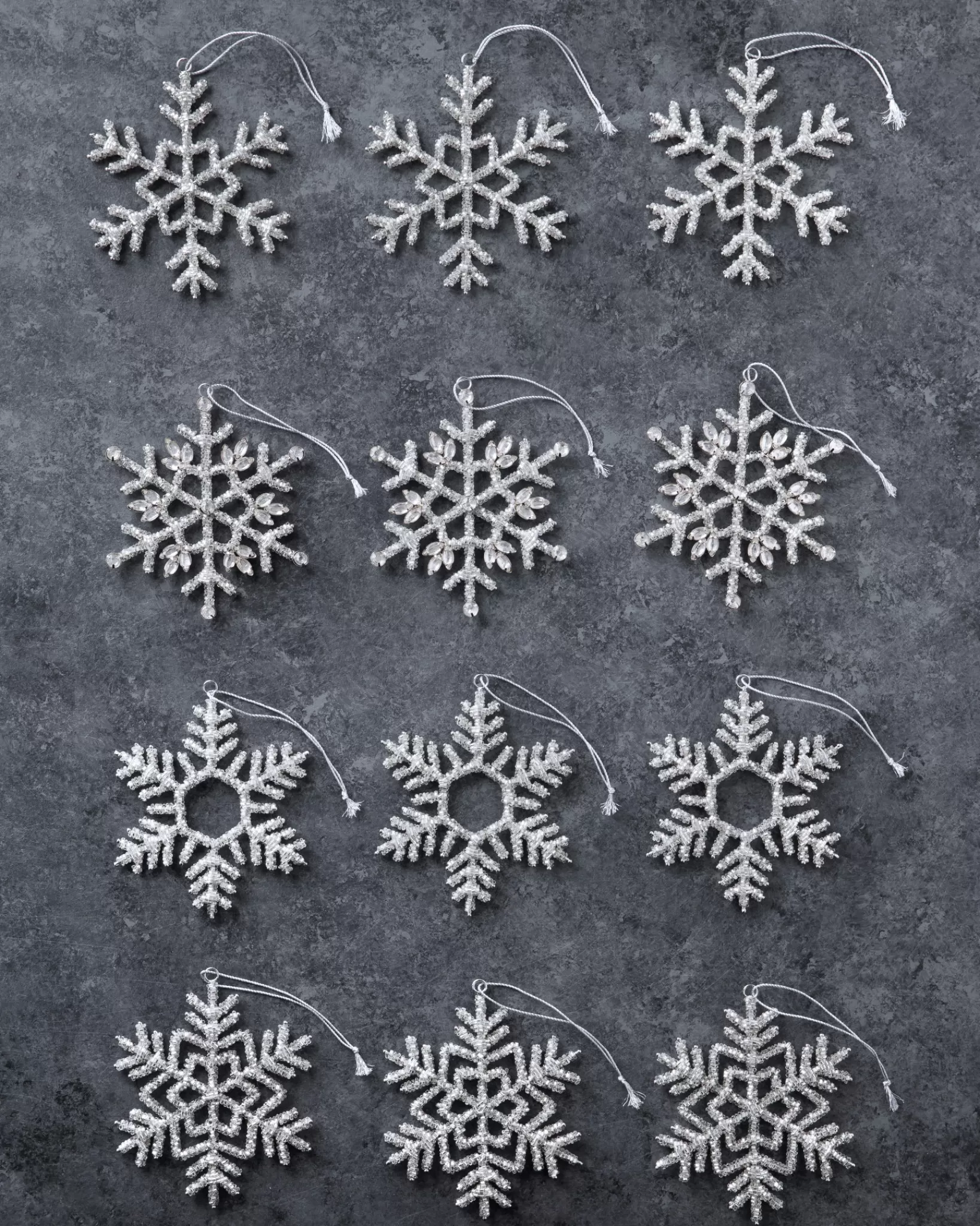Shop Beaded Snowflake Christmas Ornament Collection Ornaments