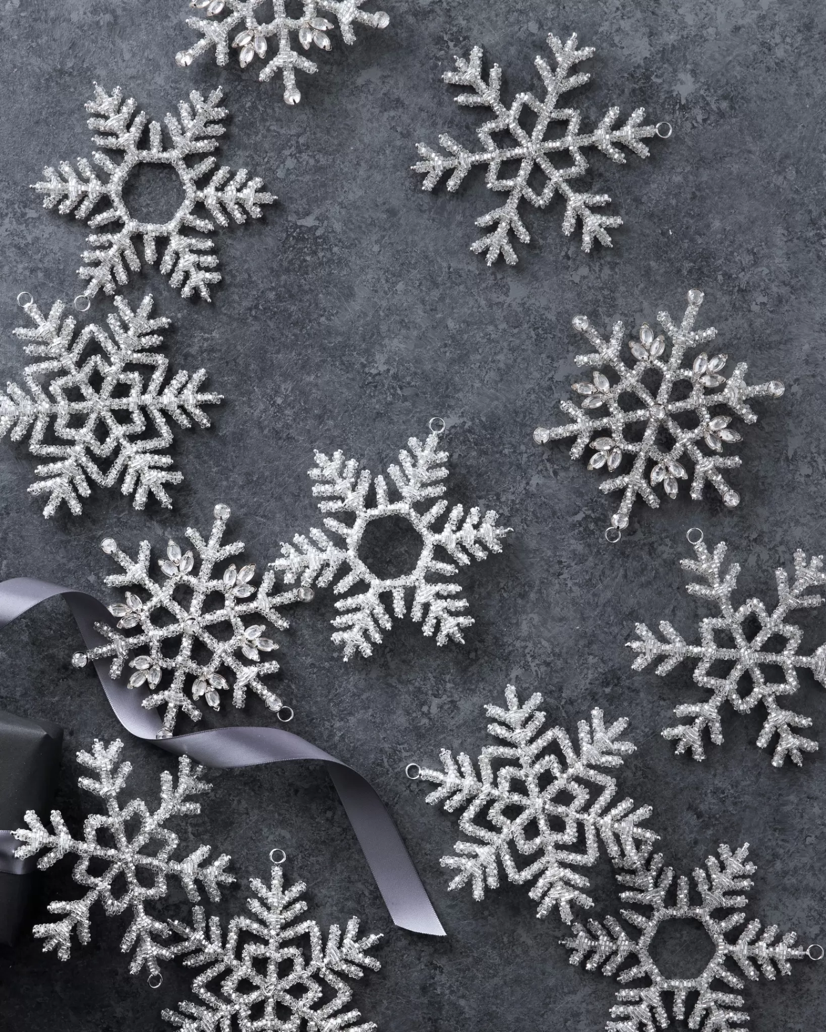 Shop Beaded Snowflake Christmas Ornament Collection Ornaments