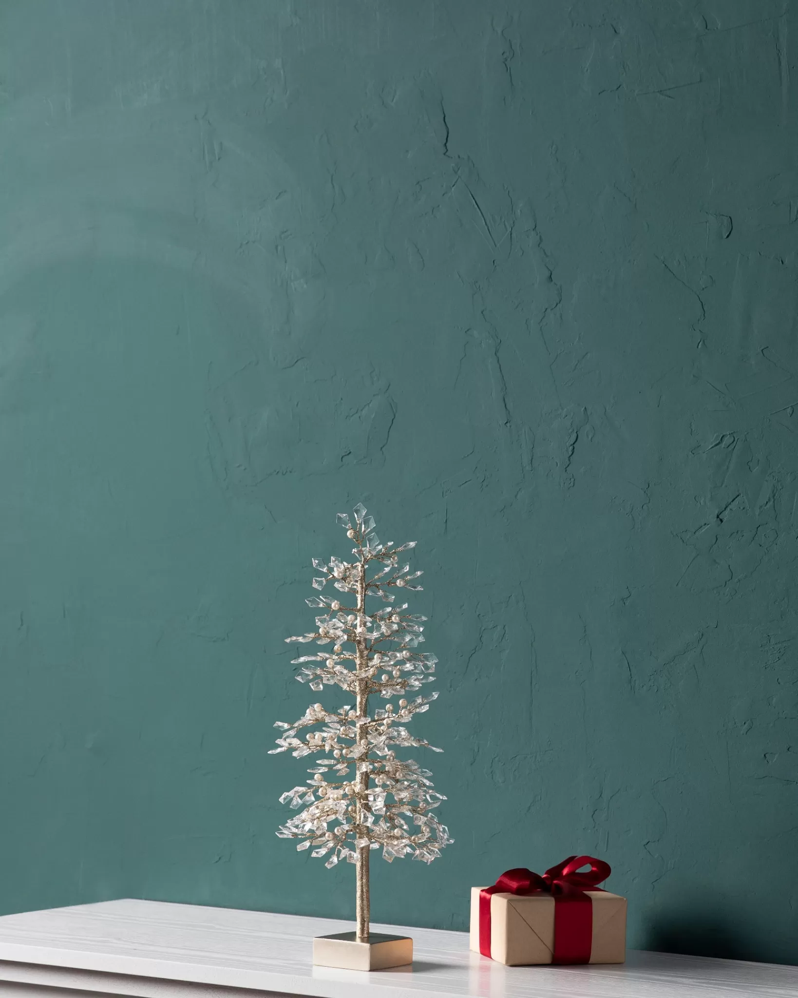 Cheap Crystal & Pearl Champagne Trees Tabletop & Accent Trees