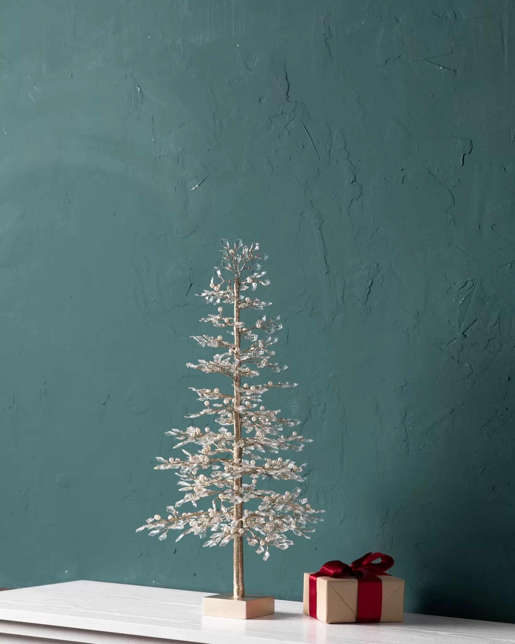 Cheap Crystal & Pearl Champagne Trees Tabletop & Accent Trees