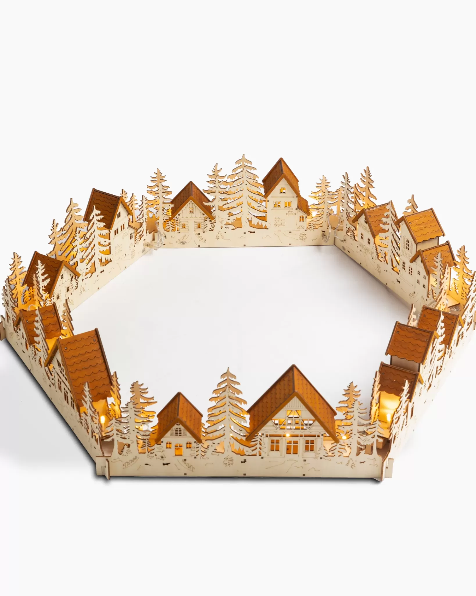 Cheap Wooden Village Christmas Tree Collar Skirts & Collars